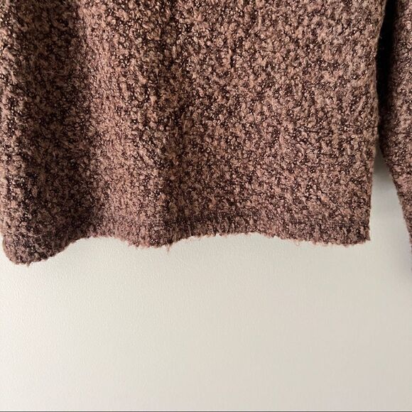 Karen Kane Brown Long Sleeve Wool Blend Crop Sweater Size Medium - Picture 6 of 9